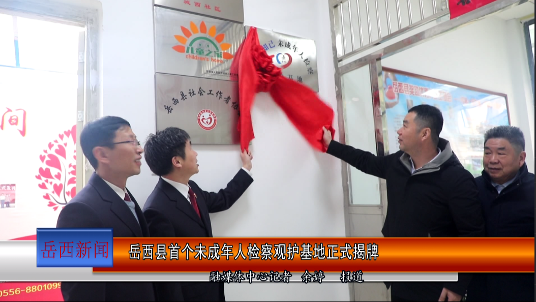 岳西首个未成年人检察观护基地正式揭牌